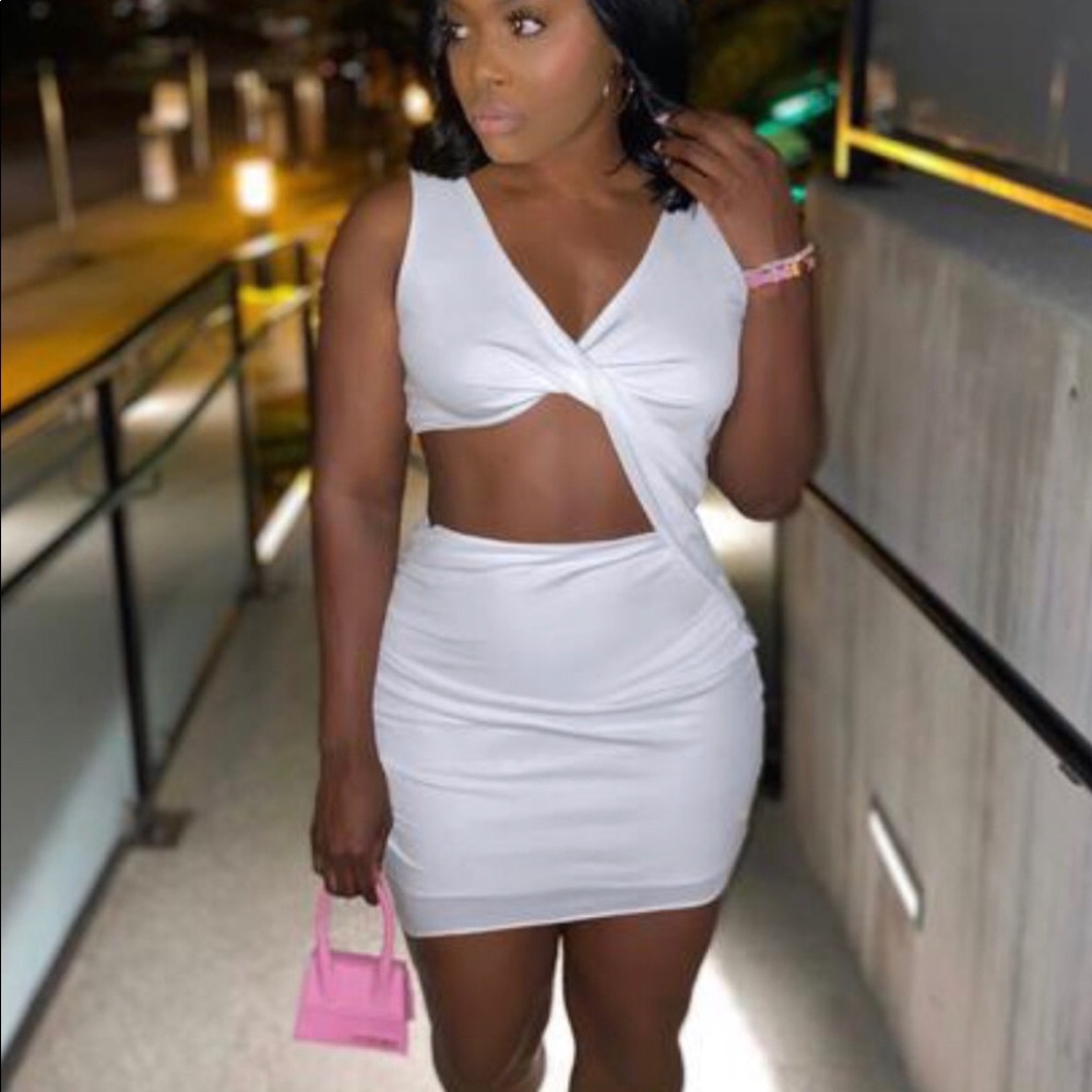 All white dress